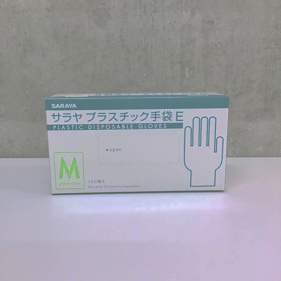 サラヤ プラスチック手袋 Ｍサイズ 1箱100枚入 1ケース(10箱入) | 通信 